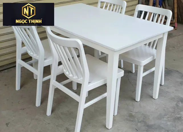 BỘ BÀN ĂN VÁN CÔNG NGHIỆP MDF ĐƠN GIẢN